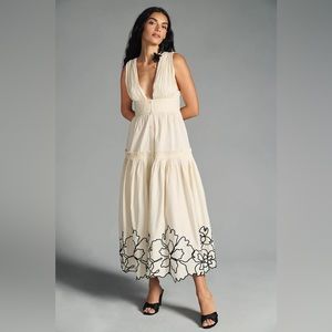 Anthropologie Forever That Girl Tiered Deep-V Dress